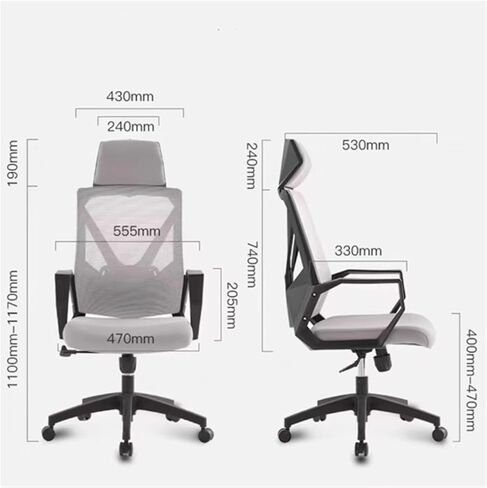 Classic Fashion Adjustable Swivel Office Chair Ergonomic Mid-Back Mesh Rolling Work Swivel Task Chairs with Wheels Study Conference ChairBackrest Desk Task Chair(Beige) in Kuwait