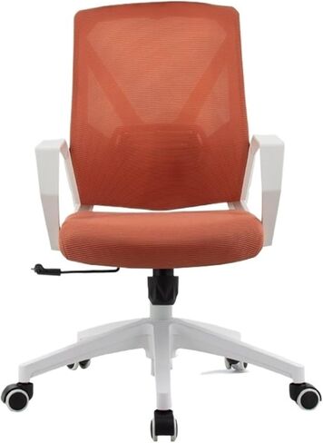 Classic Fashion Adjustable Swivel Office Chair Ergonomic Mid-Back Mesh Rolling Work Swivel Task Chairs with Wheels Study Conference ChairBackrest Desk Task Chair(Beige) in Kuwait