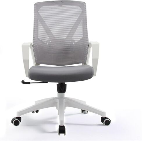 Classic Fashion Adjustable Swivel Office Chair Ergonomic Mid-Back Mesh Rolling Work Swivel Task Chairs with Wheels Study Conference ChairBackrest Desk Task Chair(Beige) in Kuwait