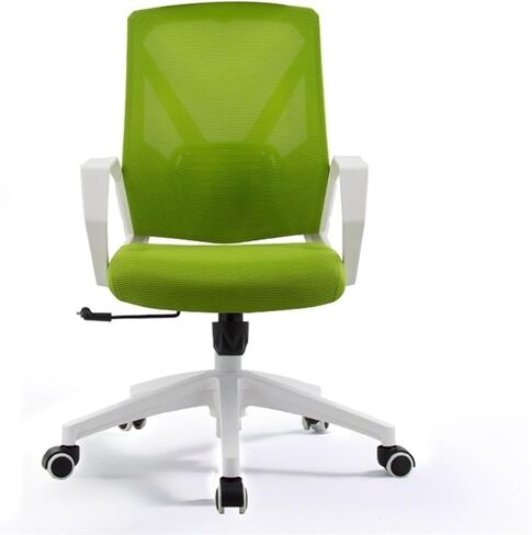 Classic Fashion Adjustable Swivel Office Chair Ergonomic Mid-Back Mesh Rolling Work Swivel Task Chairs with Wheels Study Conference ChairBackrest Desk Task Chair(Beige) in Kuwait