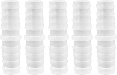3/8" Barbed Hose Connector, 5-Pack Plastic Barb Fitting Adapter for Air, Water, Fuel Lines - Universal Tubing Mender for Aquarium, Water Pump, Irrigation Systems (3/8) in Saudi Arabia