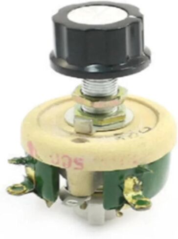 Wirewound Ceramic Potentiometer Adjustable Rheostat Resistor 25W 1R/2R/5R/10R/20R/30R/50R/100R/150R/200R/300R/500R/1KR/2KR(100R) in Saudi Arabia