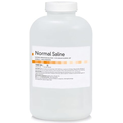 محلول ملحي عادي 0.9% - 1000 مل - مفلتر ومعقم - صنع في الولايات المتحدة الأمريكية in Kuwait