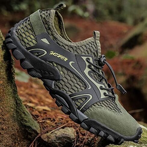 Mens Quick Dry Water Shoes, Mesh Hiking Trekking Outdoor Aqua Footwear, Camping, River Creek, Rainforest Hike,Beach in Saudi Arabia