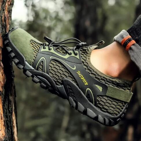 Mens Quick Dry Water Shoes, Mesh Hiking Trekking Outdoor Aqua Footwear, Camping, River Creek, Rainforest Hike,Beach in Saudi Arabia