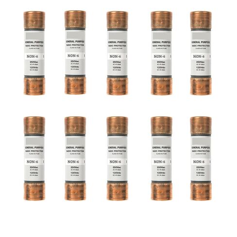 10 عبوات NON-6A غير 6 أمبير لمرة واحدة، صمامات خرطوشة K5 فئة الحد الحالي غير 6 in Kuwait