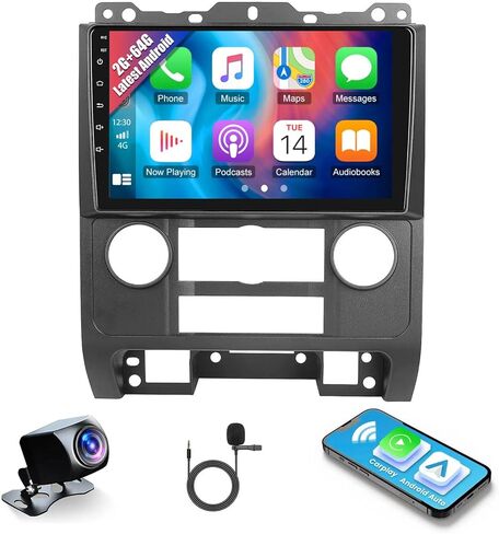 2+64G Android 13 ستيريو لسيارة Ford Escape 07-12/Mercury Mariner 08-10/Mazda Tribute 08-12، Apple CarPlay Android Auto، شاشة لمس 9 بوصة مع GPS WiFi RDS BT SWC كاميرا احتياطية in Kuwait