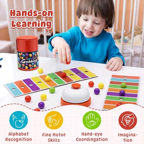 Fast Bead Grabbing Game, Match Color Bingo Game Set, Color Bingo Games for Adults, Hand Speed Challenge Game Best of 2026, Hand Eye Coordination Training, for 2-4 Family Game and Group Gatherings in Saudi Arabia