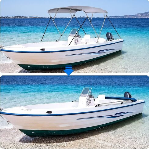 KAKIT 3 4 قطع علوية بيميني للقوارب ذات جوانب شبكية غطاء عالي التحمل قابل للتعديل 4 أشرطة حذاء تخزين بسحاب in Kuwait