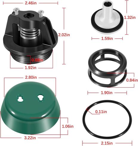 طقم إصلاح كامل للطفو والغطاء مقاس 1 بوصة مناسب لـ Apollo PVB-4A/4ALF، 4A-005-07 4A00507 طقم إصلاح النصف العلوي الكامل، طقم إعادة بناء مانع التدفق الخلفي، استبدال أجزاء صمام كسر الفراغ in Saudi Arabia