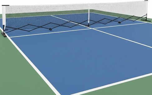 Generic 22FT Portable Net Set with Steady Metal Frame Retractable Net Free Assembly & Carry Bag for Backyards Driveways and Garages in Saudi Arabia