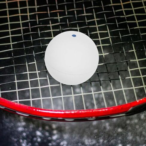 KALLORY 2pcs Rubber Elastic Squash Balls with Blue Dot for Beginner Reaction Training, Indoor and Outdoor Racket Ball Set for Hand-Eye Coordination Practice in Saudi Arabia