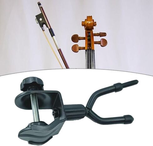 Colaxi Violin Hanger for Mic Stand, Violin Holder, Multifunctional Viola Hook Guitar Hanger for Erhu Ukulele Mandolin Stage Show, Black in Saudi Arabia