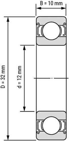 6201ZZ محامل للتدريبات ABEC-3 6201 Z ZZ محامل الكرات الأخدود العميق 6201Z 12 * 32 10 مم in Kuwait