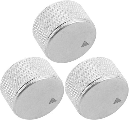 Vaguelly 3pcs All-Aluminum Electric Guitar Volume Control Knobs, Metal Potentiometer Knob Caps with Knurled Texture for Bass Guitar and Audio Amplifier Adjustment in Saudi Arabia