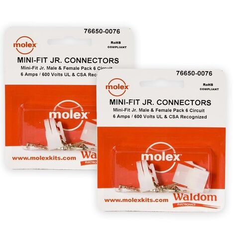 مجموعة موليكس -2 كاملة - (6 دوائر) مع 18-24 AWG، موصل سلك - Mini-Fit Jr ™ in Saudi Arabia