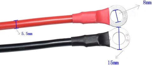 [عبوتان] موصل بطارية SAE 15AWG 2 قدم/60 سم - طرف حلقي SAE إلى O مع صمامات 15 أمبير، (12 فولت/24 فولت) فصل سريع ثنائي الدبوس للوحات الشمسية، والدراجات النارية، والسيارات، والمركبات الترفيهية، والبحرية ([عبوة من قطعتين]، 2) in Kuwait
