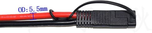 [عبوتان] موصل بطارية SAE 15AWG 2 قدم/60 سم - طرف حلقي SAE إلى O مع صمامات 15 أمبير، (12 فولت/24 فولت) فصل سريع ثنائي الدبوس للوحات الشمسية، والدراجات النارية، والسيارات، والمركبات الترفيهية، والبحرية ([عبوة من قطعتين]، 2) in Kuwait