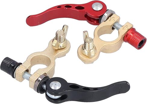 Battery Terminal Connectors, 2Pcs Car Battery Terminal Connector Positive Negative Clamps, Quick Release and Disconnect Cable Ends Clamp Set Replacement for Car Truck RV in Saudi Arabia