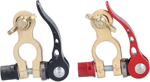 Battery Terminal Connectors, 2Pcs Car Battery Terminal Connector Positive Negative Clamps, Quick Release and Disconnect Cable Ends Clamp Set Replacement for Car Truck RV in Saudi Arabia