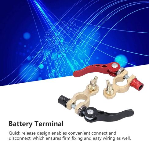 Battery Terminal Connectors, 2Pcs Car Battery Terminal Connector Positive Negative Clamps, Quick Release and Disconnect Cable Ends Clamp Set Replacement for Car Truck RV in Saudi Arabia