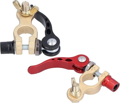 Battery Terminal Connectors, 2Pcs Car Battery Terminal Connector Positive Negative Clamps, Quick Release and Disconnect Cable Ends Clamp Set Replacement for Car Truck RV in Saudi Arabia