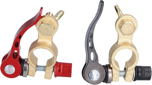 Battery Terminal Connectors, 2Pcs Car Battery Terminal Connector Positive Negative Clamps, Quick Release and Disconnect Cable Ends Clamp Set Replacement for Car Truck RV in Saudi Arabia