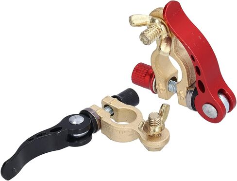 Battery Terminal Connectors, 2Pcs Car Battery Terminal Connector Positive Negative Clamps, Quick Release and Disconnect Cable Ends Clamp Set Replacement for Car Truck RV in Saudi Arabia