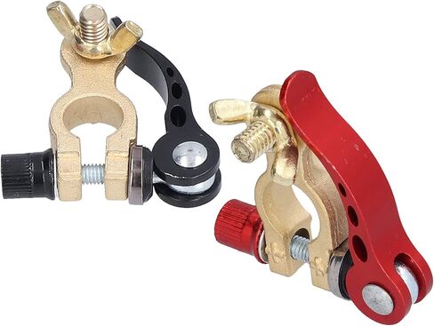 Battery Terminal Connectors, 2Pcs Car Battery Terminal Connector Positive Negative Clamps, Quick Release and Disconnect Cable Ends Clamp Set Replacement for Car Truck RV in Saudi Arabia
