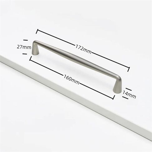 Solid Zinc Alloy Cabinet Handles Furniture Decoration Kitchen Drawer Wardrobe Door Pulls 1Pcs(Brushed-Silver-C160) in Saudi Arabia