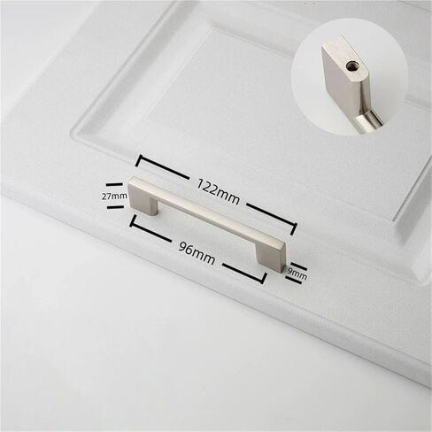 خزائن مقابض أسود فضي أثاث المطبخ درج خزانة تسحب خزائن الملابس 1 قطعة (Silver-C96mm) in Kuwait