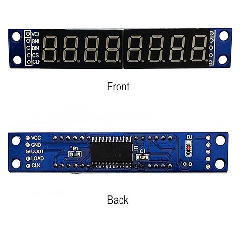 4 قطع MAX7219 8 أرقام 7 شرائح رقمية 0.36 بوصة 8 بت وحدة عرض LED حمراء أنبوبية متوافقة مع Arduino 51/AVR/STM32 in Kuwait