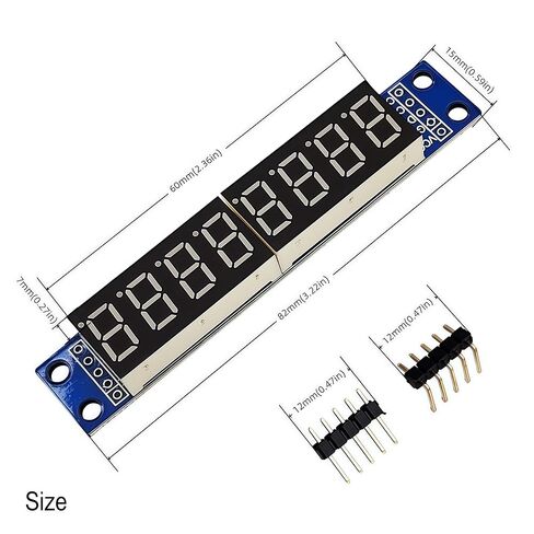 4 قطع MAX7219 8 أرقام 7 شرائح رقمية 0.36 بوصة 8 بت وحدة عرض LED حمراء أنبوبية متوافقة مع Arduino 51/AVR/STM32 in Kuwait