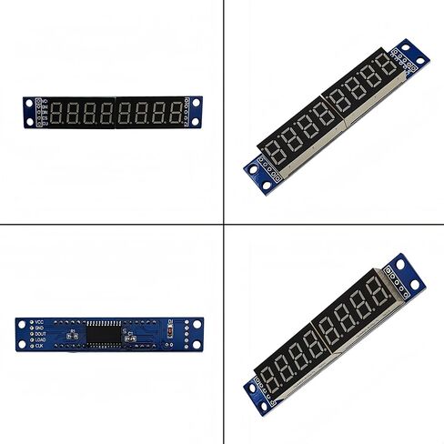4 قطع MAX7219 8 أرقام 7 شرائح رقمية 0.36 بوصة 8 بت وحدة عرض LED حمراء أنبوبية متوافقة مع Arduino 51/AVR/STM32 in Kuwait