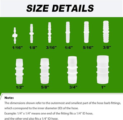 Plastic Hose Barb 3/4" Barbed Connectors Joint Splicer Mender Adapter for Aquarium Liquid Air (Pack of 5) in Saudi Arabia