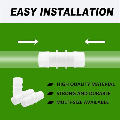 Plastic Hose Barb 3/4" Barbed Connectors Joint Splicer Mender Adapter for Aquarium Liquid Air (Pack of 5) in Saudi Arabia
