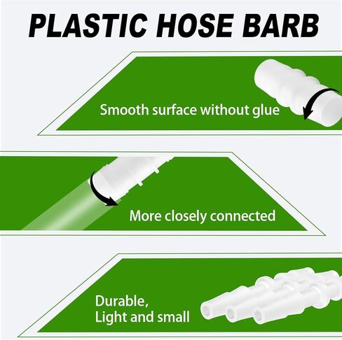 Plastic Hose Barb 3/4" Barbed Connectors Joint Splicer Mender Adapter for Aquarium Liquid Air (Pack of 5) in Saudi Arabia