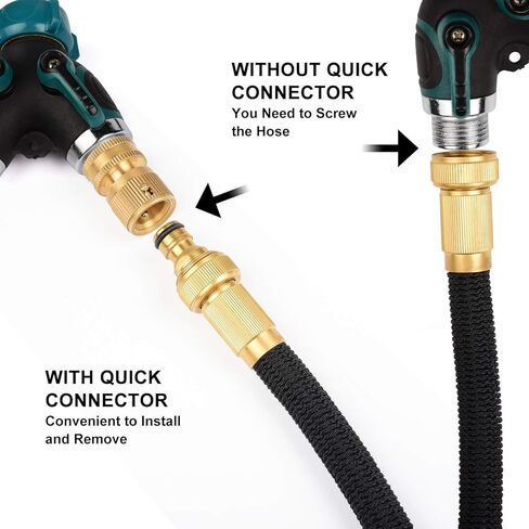Garden Hose Quick Connectors Brass 3/4 Inch GHT Thread Easy Connect Fittings Male and Female No-Leak Water Hose (1 Set) in Saudi Arabia