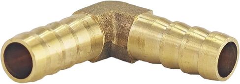 2PCS 3/8" 10mm Brass Hose Barb Elbow, 90 Degree L-Shaped Fitting for Water Fuel Air Lines, Right Angle Barbed Connector with 4PCS Hose Clamps in Kuwait