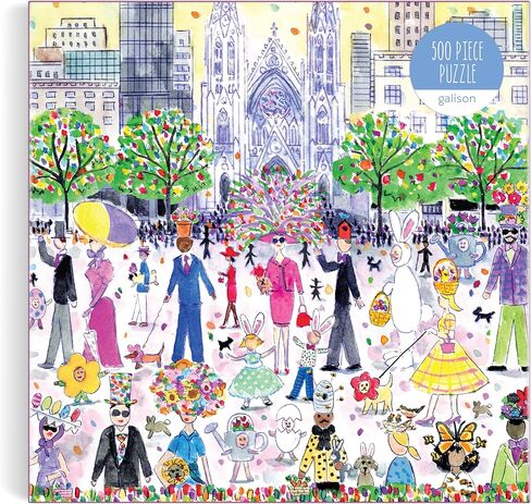 Galison Easter Candy Shop – 500 Piece Michael Storrings Jigsaw Puzzle Featuring Beautiful Artwork of an Easter Candy Confectionery in Kuwait