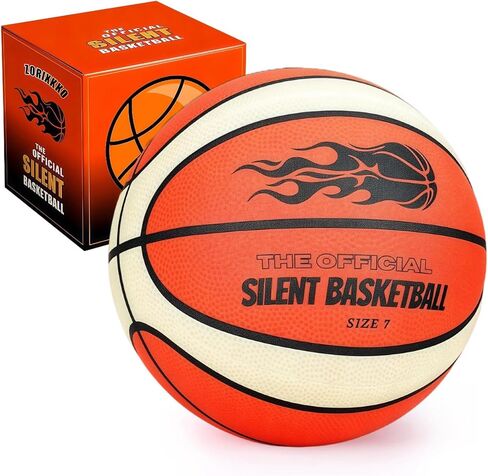 Silent Basketball Size 7 High Bounce Indoor Airless Foam Traning Ball for Basketball Hoop,Fabric Coverd Soundless for Quiet Dribbling,Youth Gift for Teen Boys in Saudi Arabia