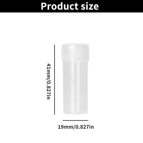 15 Pcs 5ml Plastic Test Tubes, Plastic Vials with Caps, Small Test Tubes with Lids, Small Bottle Storage Container Vial for Lab Sample in Saudi Arabia
