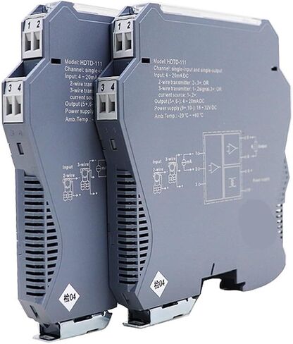 1pcs 18-32VDC Power 0-10v 2 Output 1 inputs Analog dc Signal Voltage Loop isolators 4 20ma(1-5V in and Out_2 in 2 Out) in Saudi Arabia