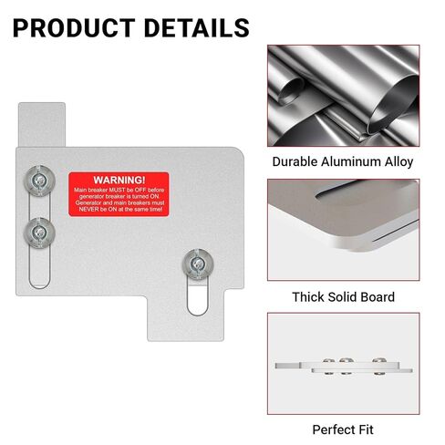 Generator Interlock Kit for Eaton Cutler Hammer CH TAN Breaker 150 or 200 Amp Panel, Interlock Kit, 1 1/2 inch Spacing Between Main and Branch Circuit Breakers in Saudi Arabia