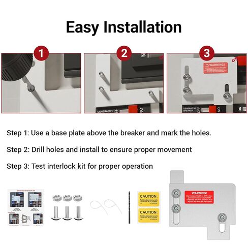 Generator Interlock Kit for Eaton Cutler Hammer CH TAN Breaker 150 or 200 Amp Panel, Interlock Kit, 1 1/2 inch Spacing Between Main and Branch Circuit Breakers in Saudi Arabia