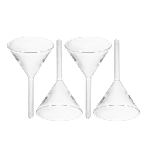 4pcs 60mm Short Stem Glass Funnels for Oil Lanterns Borosilicate Fuel Filling Funnels for Precise Liquid Transfer and Fuel Supplement in Saudi Arabia