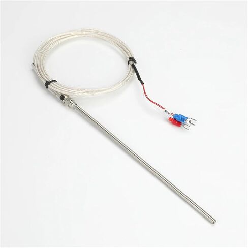 M8 PT100 Thermocouple Probe Stainless Steel Thread Temperature Sensor 1M-5M 1Pcs(3.0M Wire Length,150mm) in Saudi Arabia