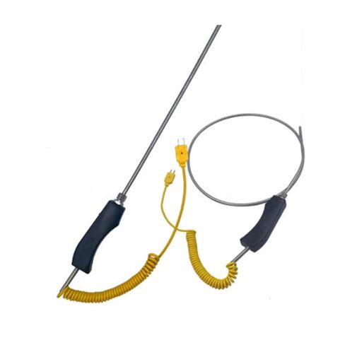 K-Type Flexible Armored Thermocouple Furnace Temperature Probe 5x300mm 5x500mm 6x300mm 6x500mm 8x300mm 8x500mm Bakelite 1Pcs(Probe6x300mm) in Saudi Arabia