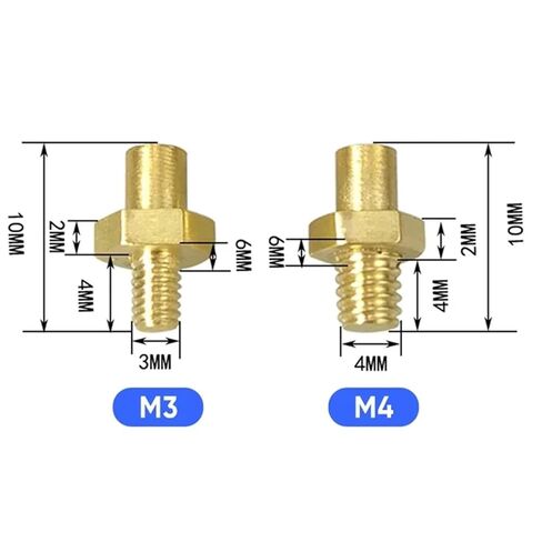 K/PT100 Type M3 M4 Copper Screw Thermocouple 3D Printer Temperature Sensor with 0.5M-5M 1Pcs(K PTFE M4 0.5m) in Saudi Arabia