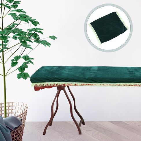 غطاء غبار Guzheng مخملي من ULTECHNOVO باللون الأخضر الداكن، قماش واقي Guzheng مرن مع غطاء آلة موسيقية مزخرف بشرابة لحماية الغبار وتخزينه in Kuwait